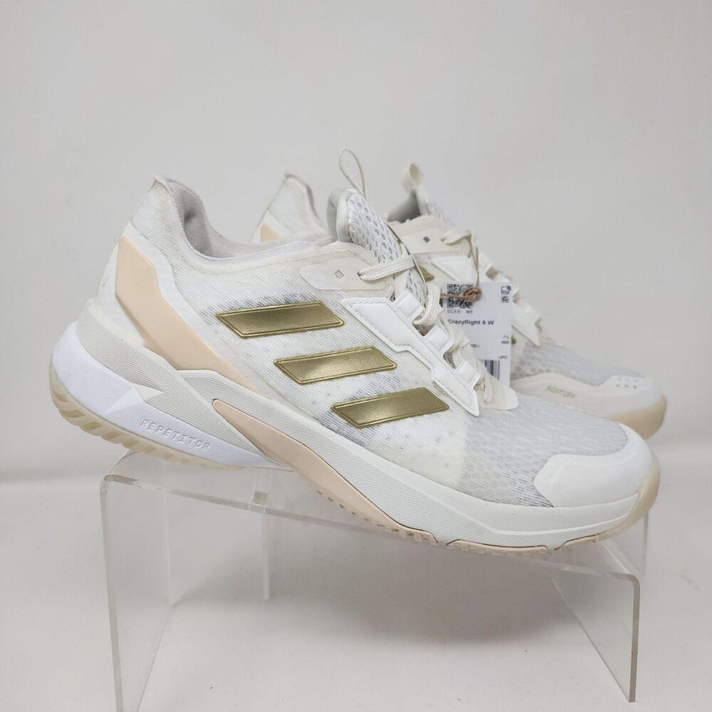 Adidas Crazyflight Shoes Womens Size 9 White Volleyball Sneakers Gym Casual - Picture 3 of 9